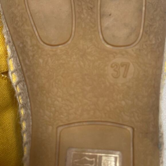 Boden Yellow Canvas Espadrille Flats US 6 Slip-On‎ Loafers Summer Shoes - Picture 6 of 8